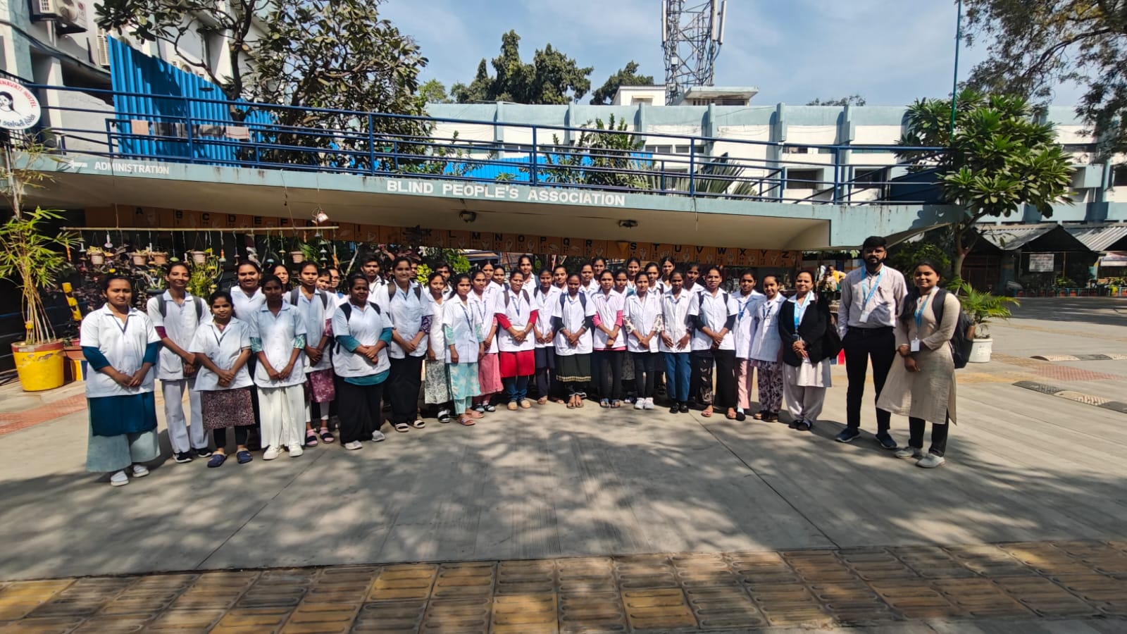 Blind Association Visit - Vastrapur, A'bad - B. Sc. Nursing 3rd Year, Gnm 1st Year