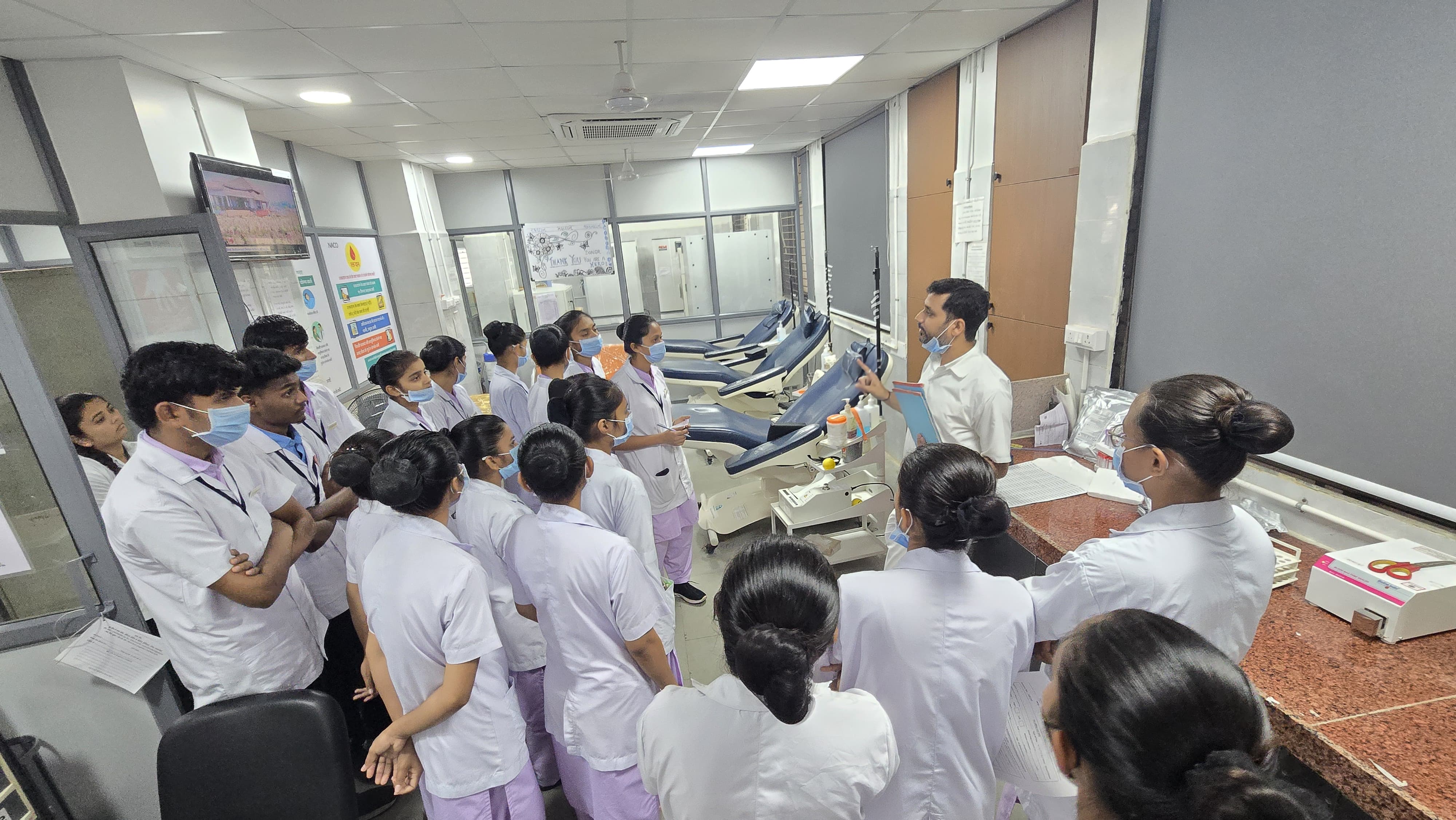 Blind Association Visit - Vastrapur, A'bad - B. Sc. Nursing 3rd Year, Gnm 1st Year